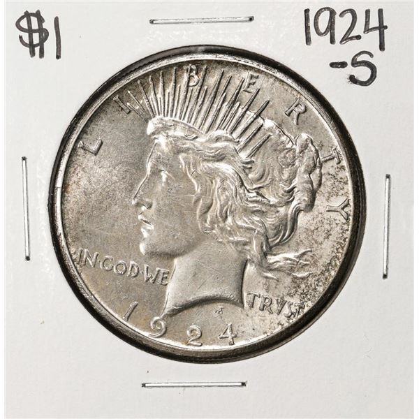 1924-S $1 Peace Silver Dollar Coin