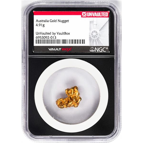 4.91 Gram Australia Gold Nugget NGC Vaultbox Unvaulted