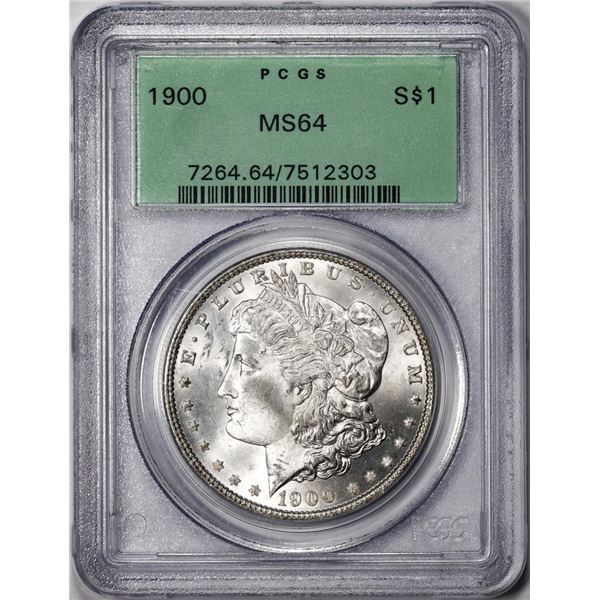 1900 $1 Morgan Silver Dollar Coin PCGS MS64 Old Green Holder