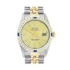 Image 1 : Rolex Men's Two Tone Champagne Index Sapphire and Diamond Datejust Wristwatch