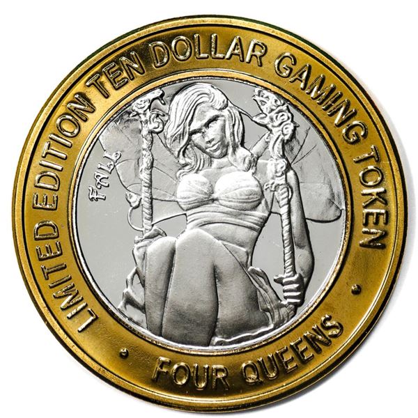 .999 Silver Four Queens Casino Hotel Las Vegas $10 Limited Edition Gaming Token