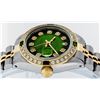 Image 9 : Rolex Ladies Two Tone Green Vignette Emerald and Diamond Datejust Wristwatch