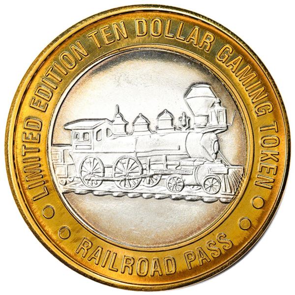 .999 Silver Railroad Pass Casino Henderson, Nevada $10 Limited Edition Gaming Token