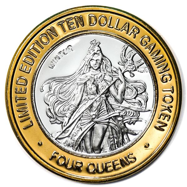 .999 Silver Four Queens Casino Hotel Las Vegas $10 Limited Edition Gaming Token