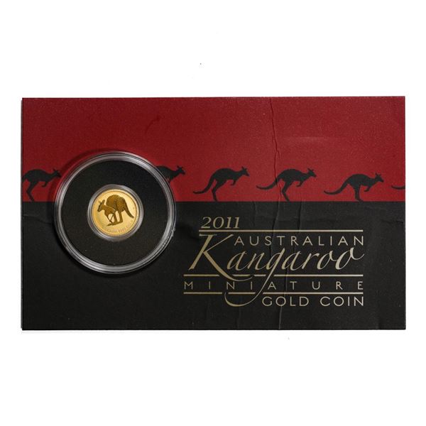 2011 Australia $2 Kangaroo .5 Gram Gold Coin in Original Packaging