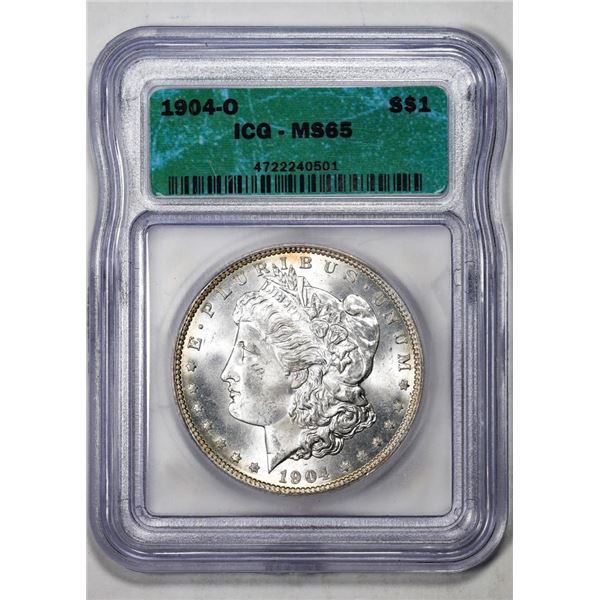 1904-O $1 Morgan Silver Dollar Coin ICG MS65