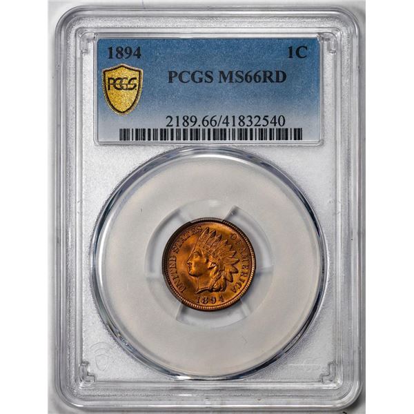 1894 Indian Cent Coin PCGS MS66RD