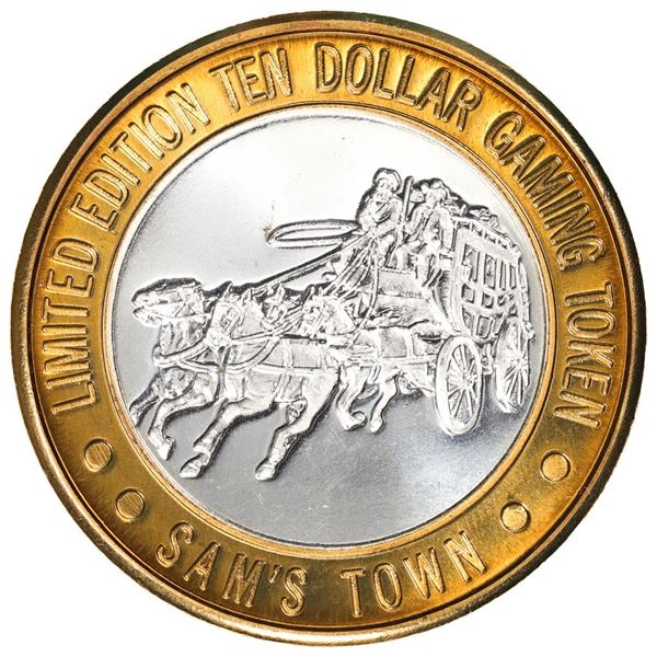.999 Silver Sam Boyd's Sam's Town $10 Casino Gaming Token Limited Edition