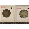 Image 1 : 1898 & 1909 SILVER BARBER QUARTERS