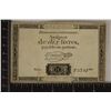 Image 1 : 1792 FRANCE 10 LIVRE ASSIGNAT NOTE WITH TEARS