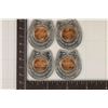 Image 2 : 4-ENCASED 1995 LINCOLN CENTS UNC HORSESHOE