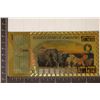 Image 2 : GOLD FOIL ZIMBABWE 1 QUADRINGENTILLION CU WITH