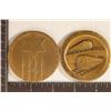 Image 1 : 2-ISRAEL 2 1/4" MEDALS EDGE MARKED: WORLD