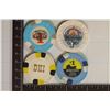 Image 1 : 4-PLASTIC $1 CASINO GAMING CHIPS: COLORADO BELLE,
