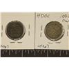 Image 2 : 1885 & 1899 SWEDEN SILVER 25 ORE .336 OZ. ASW
