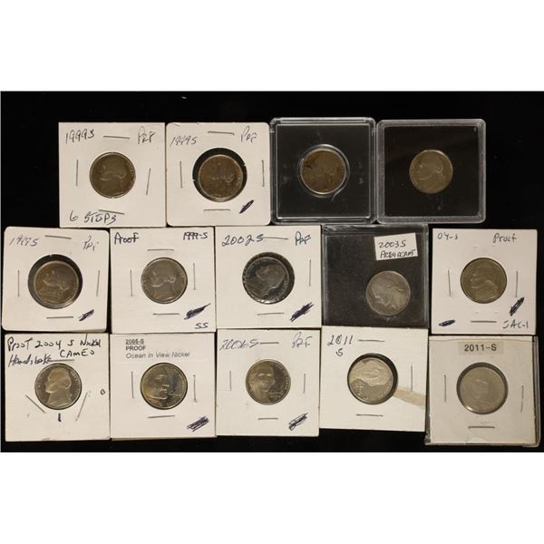 14 PROOF JEFFERSON NICKELS: 1999-2011 INCLUDES A