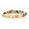 Image 4 : Vintage 14k Gold 0.94 ctw Round Diamond Infinity Open Work Hinged Bangle Bracele