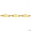 Image 4 : 14k Yellow Gold 6.5" Concave Brushed & Polished Finish Unique Link Bracelet