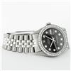 Image 4 : Rolex Mens Stainless Steel Black Diamond 36MM Datejust Wristwatch