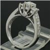 Image 9 : 14k White Gold 1.50 ctw 3 Radiant Diamond Engagement Ring w/ Round Accents Sz 5.