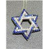 Image 1 : Diamond & Sapphire Star of David necklace