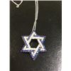 Image 5 : Diamond & Sapphire Star of David necklace