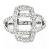 Image 4 : 18k White Gold 0.78 ctw Round Brilliant Pave Diamond Interlocking Infinity Ring