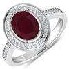 Image 1 : 14KT White Gold 2.3ctw Ruby and Diamond Ring