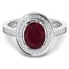 Image 3 : 14KT White Gold 2.3ctw Ruby and Diamond Ring