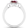 Image 4 : 14KT White Gold 2.3ctw Ruby and Diamond Ring