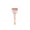 Image 3 : 14KT Rose Gold 1.45ct Morganite and Diamond Ring
