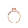 Image 4 : 14KT Rose Gold 1.45ct Morganite and Diamond Ring