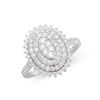 Image 1 : 14KT White Gold 1.15ctw Diamond Ring