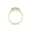 Image 3 : 14KT Yellow Gold 1.28ctw Dark Blue Diamond Ring