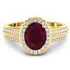 Image 1 : 14KT Yellow Gold 2.3ct Ruby and Diamond Ring