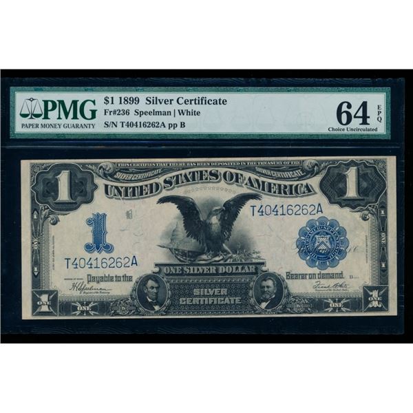 1899 $1 Black Eagle Silver Certificate PMG 64EPQ