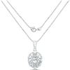 Image 1 : Plated Rhodium 1.80ctw Aquamarine and White Topaz Pendant with Chain