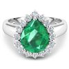 Image 2 : 14KT White Gold 2.85ct Zambian Emerald and Diamond Ring