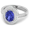 Image 3 : 14KT White Gold 1.41ctw Tanzanite and Diamond Ring