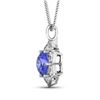 Image 2 : 14KT White Gold 2.02ctw Tanzanite and Diamond Pendant