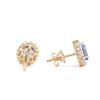Image 2 : 14KT Yellow Gold 1.64cts Tanzanite and Diamond Earrings