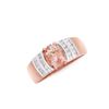 Image 2 : 14KT Rose Gold 1.23ct Morganite and Diamond Ring