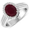 Image 2 : 14KT White Gold 2.3ct Ruby and Diamond Ring