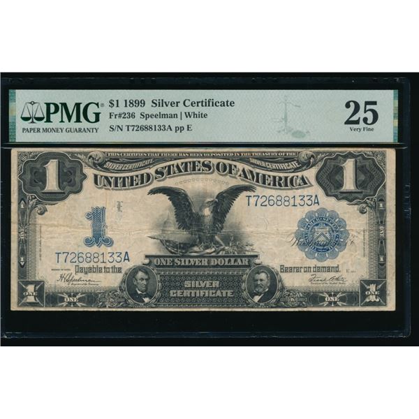 1899 $1 Black Eagle Silver Certificate PMG 25