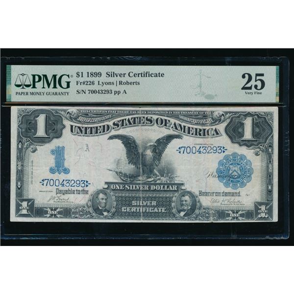 1899 $1 Black Eagle Silver Certificate PMG 25