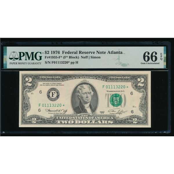 1976 $2 STAR Atlanta FRN PMG 66EPQ