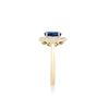 Image 3 : 14KT Yellow Gold 1.50ct Blue Sapphire and Diamond Ring
