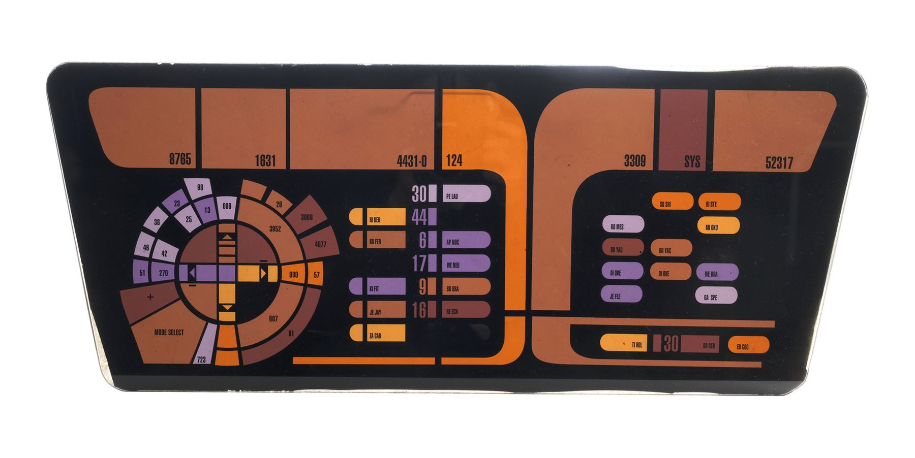 334. Michael and Denise Okuda Collection: Engineering LCARS Panel ...