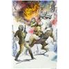Image 2 : 407. William Plumb Collection: Framed Hand-Drawn Boris Vallejo Luke Skywalker on Tauntaun Poster Com