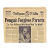 Image 1 : 566. "Penguin Forgives Parents" Gotham Globe Newspaper ### BATMAN RETURNS (1992)